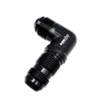 OBP AN / JIC Male Bulkhead 90 Degree Elbow Fuel Hose Adaptor - Black