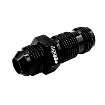 OBP AN / JIC Male Bulkhead Straight Adaptor - Black 02
