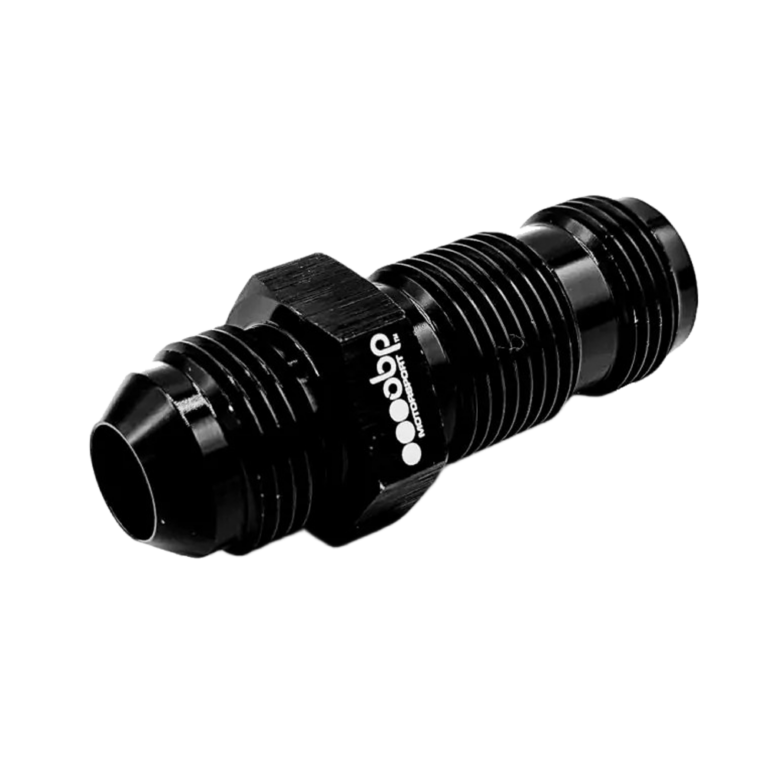 OBP AN / JIC Male Bulkhead Straight Adaptor - Black 02