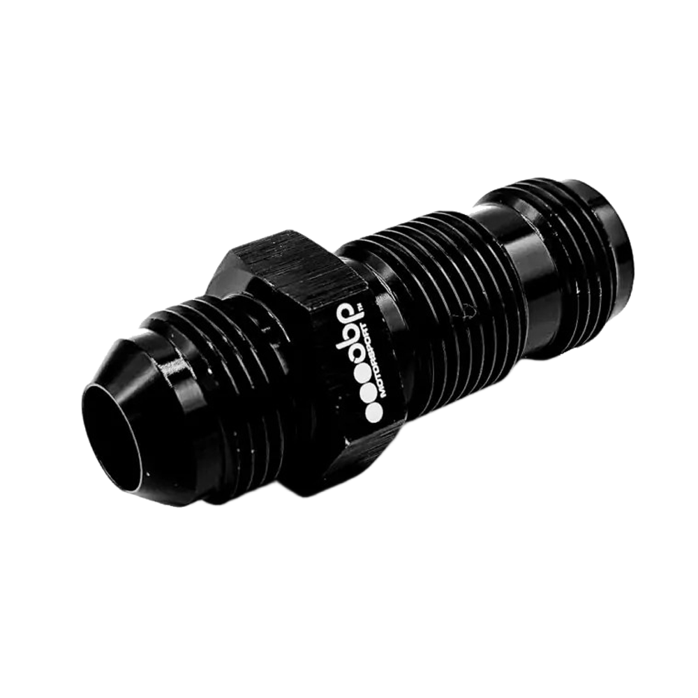 OBP AN / JIC Male Bulkhead Straight Adaptor - Black 02