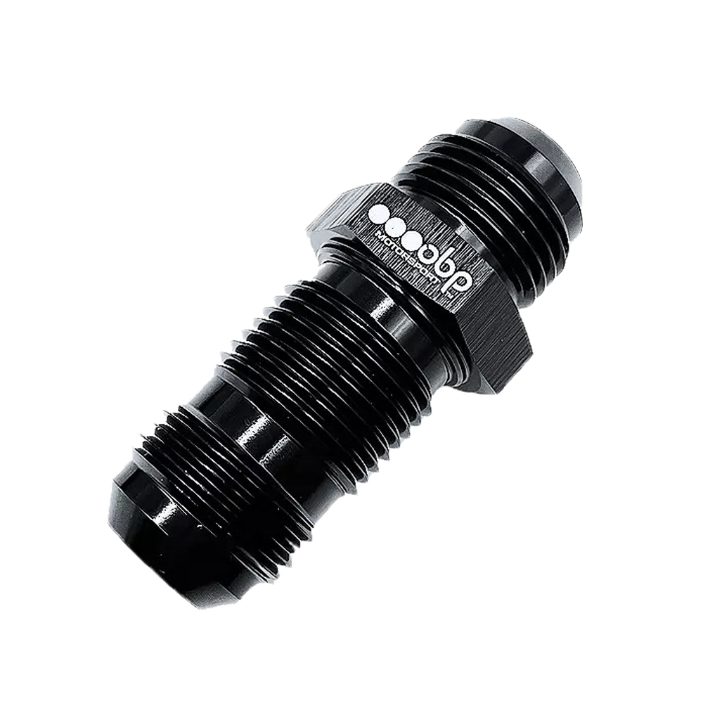 OBP AN / JIC Male Bulkhead Straight Adaptor - Black