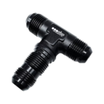 OBP AN / JIC Male Bulkhead Tee Piece Fuel Hose Adaptor - Black