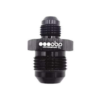 OBP AN / JIC Male Unequal Fuel Hose Adaptor - Black