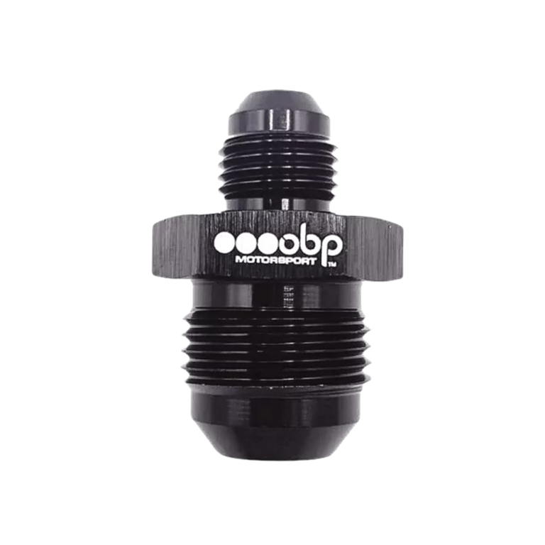 OBP AN / JIC Male Unequal Fuel Hose Adaptor - Black