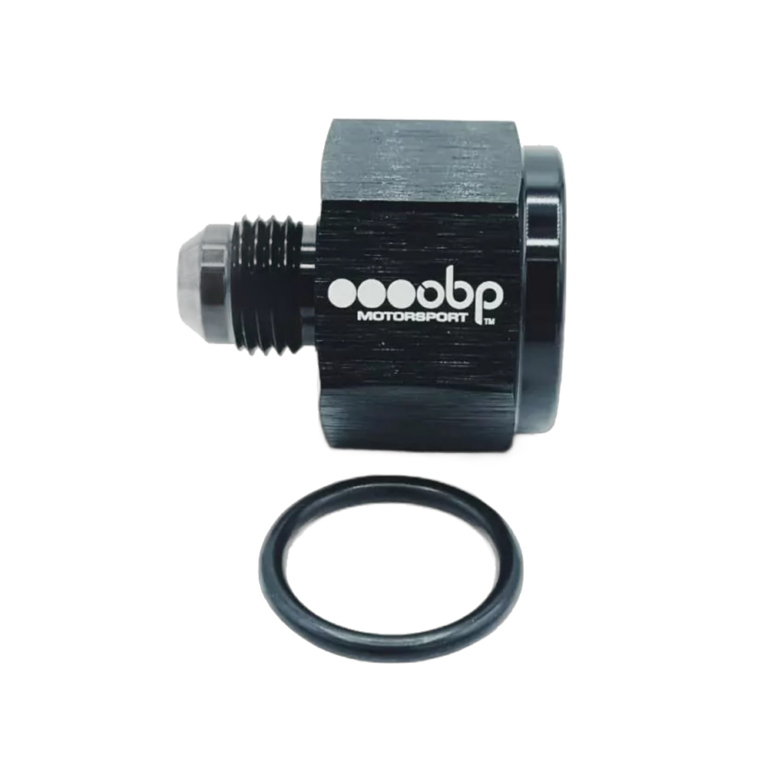 OBP AN / JIC Male to ORB Female Fuel Hose Reducer - Black 02