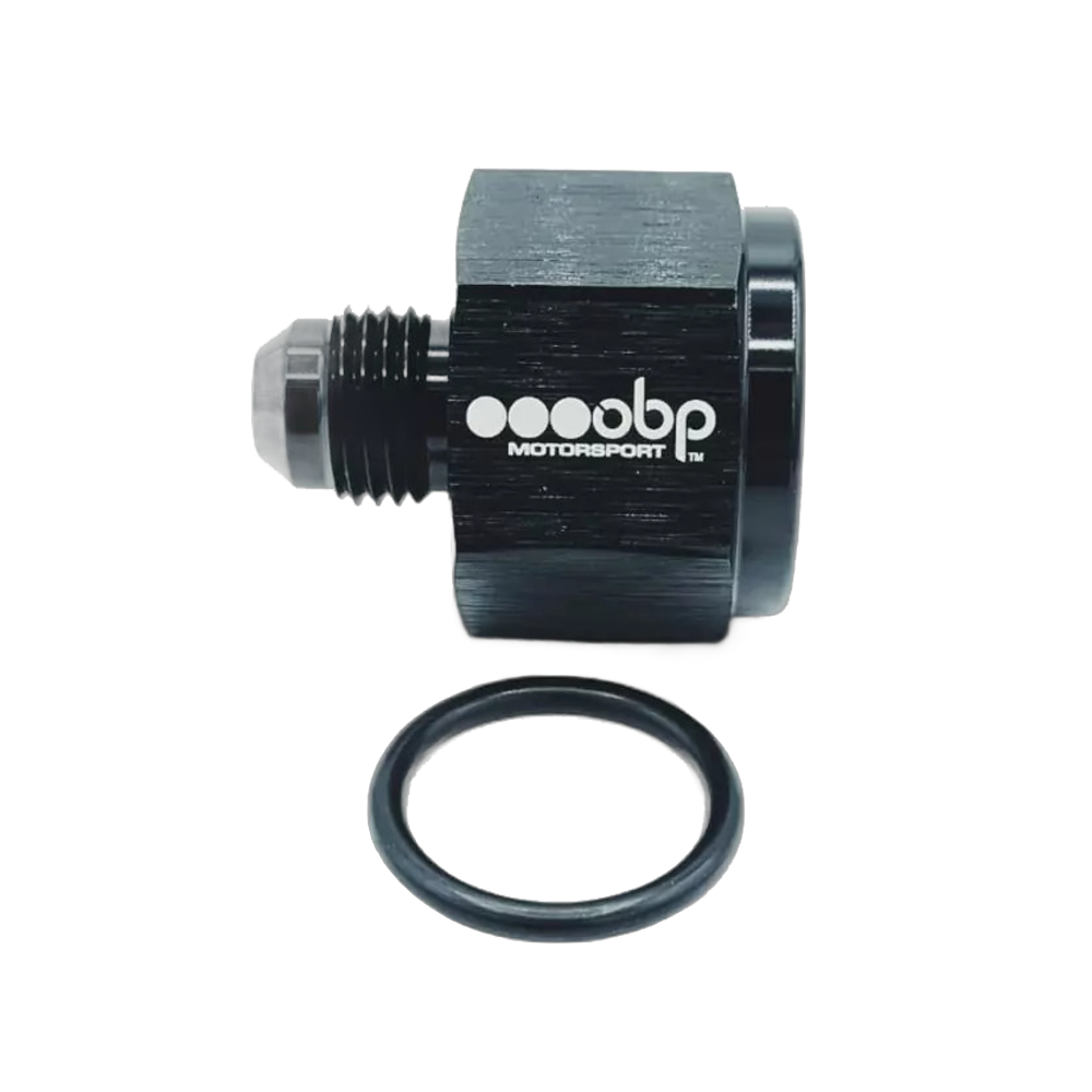 OBP AN / JIC Male to ORB Female Fuel Hose Reducer - Black 02