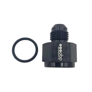 OBP AN / JIC Male to ORB Female Fuel Hose Reducer - Black