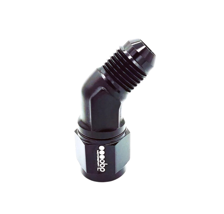 OBP AN JIC Standard Equal 45 Degree Female to Male Adaptor - Black