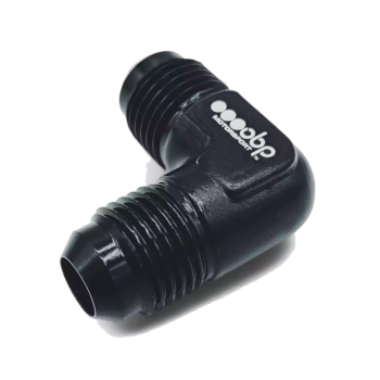 OBP AN JIC Standard Equal 90 Degree Adaptor - Black Anodised Aluminium