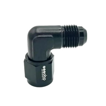 OBP AN / JIC Standard Equal 90 Degree Female to Male Adaptor - Black