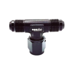 OBP AN / JIC Standard Tee Equal Adaptor - Swivel on Side - Black Anodised Aluminium