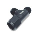 OBP AN / JIC Standard Tee Equal Adaptor - Swivel on the Run - Black Anodised Aluminium - 03