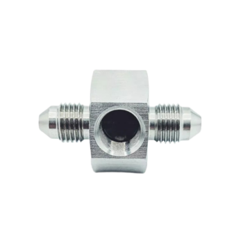 OBP-BPS-02 - 3 8 UNF Male 1 8 NPT Female Tee Adapter – Stainless Steel - Black 02
