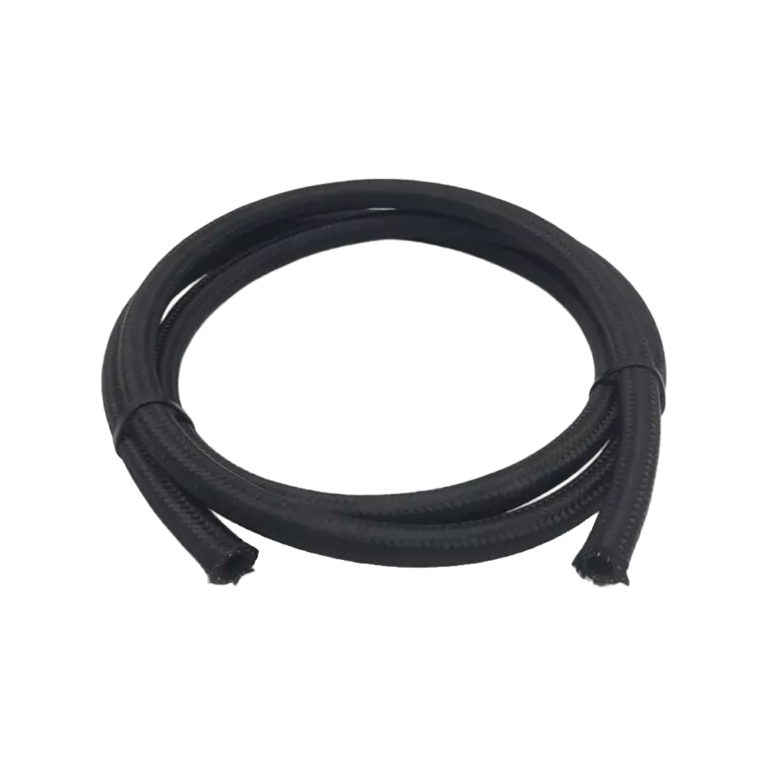 OBP CPE Rubber Nylon Stainless Steel Braided Fuel Hose - Black 02