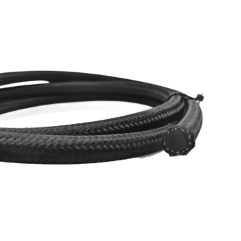 OBP CPE Rubber Nylon Stainless Steel Braided Fuel Hose - Black