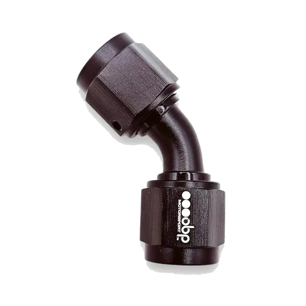 OBP Female AN to AN Connectors 45 Degree - Black