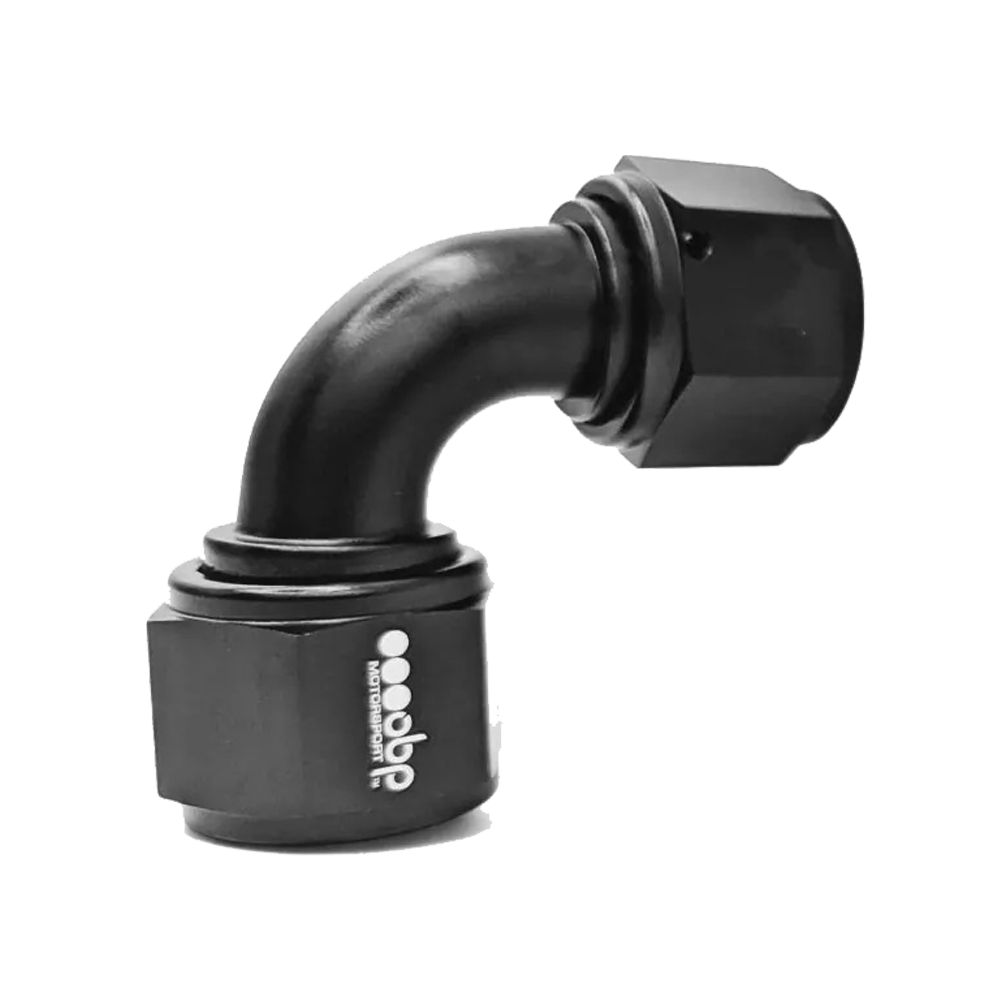 OBP Female AN to AN Connectors 90 Degree - Black 02