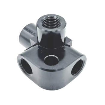 OBP M10x1 Aluminium 4 Way Adaptor - Black 04