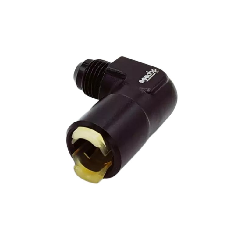 OBP OE Fuel Line Female to AN/JIC Male Quick Connector 90 Degree - Black 02
