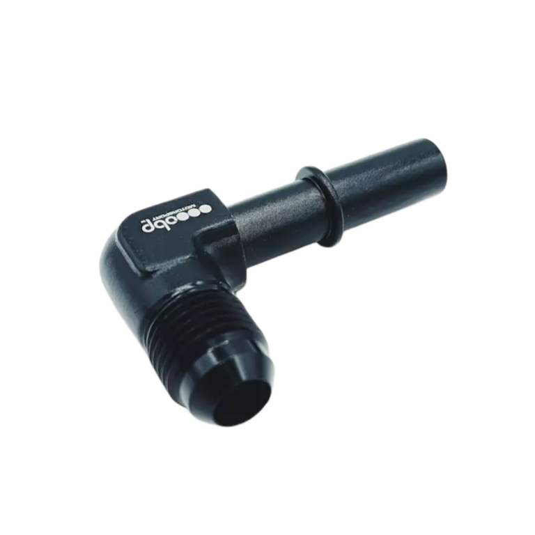 OBP OE Fuel Line to AN/JIC Male Quick 90 Degree Connector - Black 02