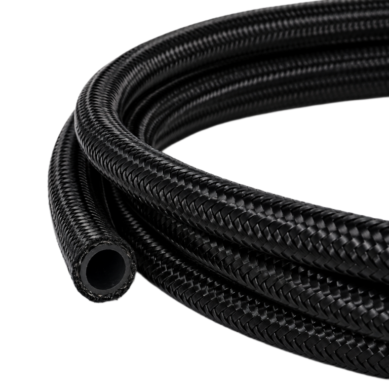 OBP PTFE Lined Braided Fuel Hose - Per Meter - Black