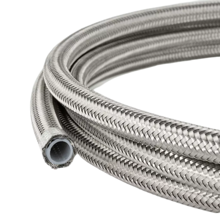 OBP PTFE Lined Stainless Steel Braided Fuel Hose – Per Meter