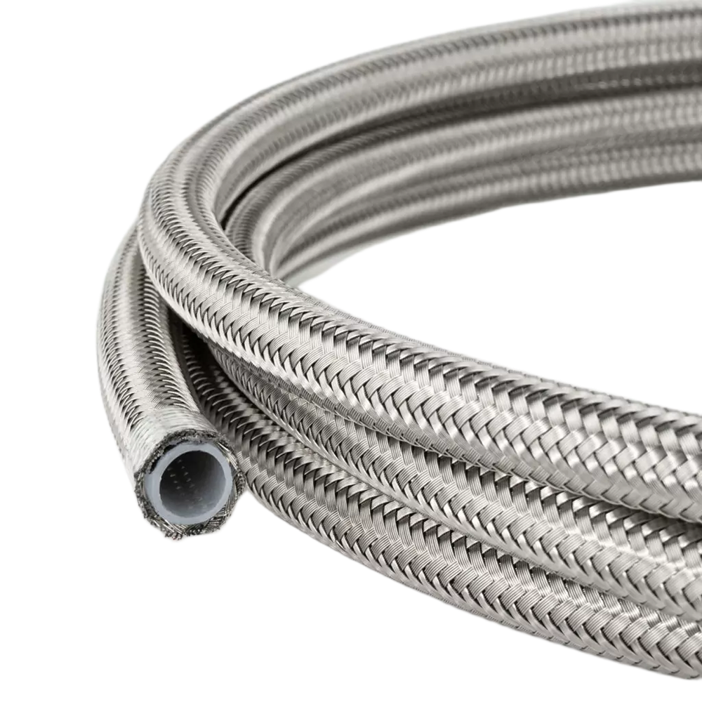 OBP PTFE Lined Stainless Steel Braided Fuel Hose – Per Meter