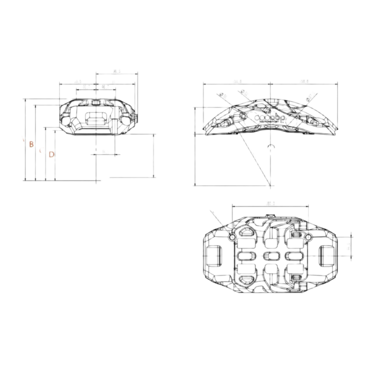 OBP Racing Series RS 6 Pot Brake Calipers - Pair - 01