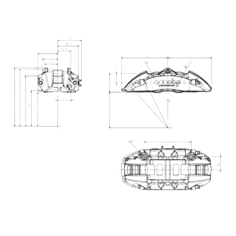 OBP Racing Street Series 4 Pot Brake Callipers (Pair) - 01