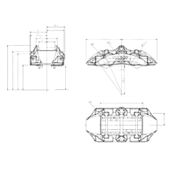 OBP Racing Street Series 6 Pot Brake Callipers (Pair) - 01