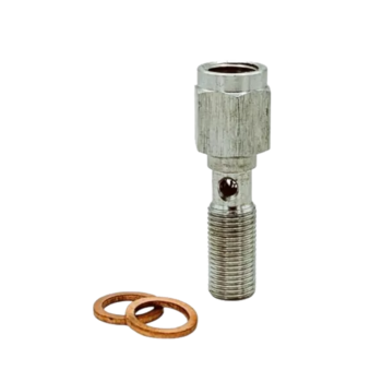 OBP Stainless Steel Banjo Bolt with 1/8 NPT Brake Light Switch Port 02