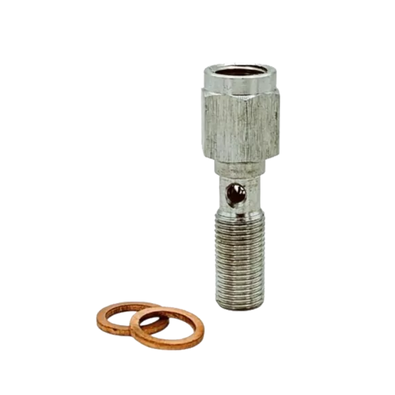 OBP Stainless Steel Banjo Bolt with 1/8 NPT Brake Light Switch Port 02