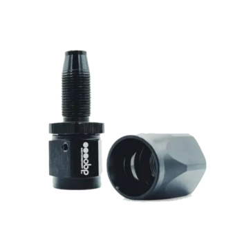 OBP Straight CPE Fuel Hose End Fitting - Black 02
