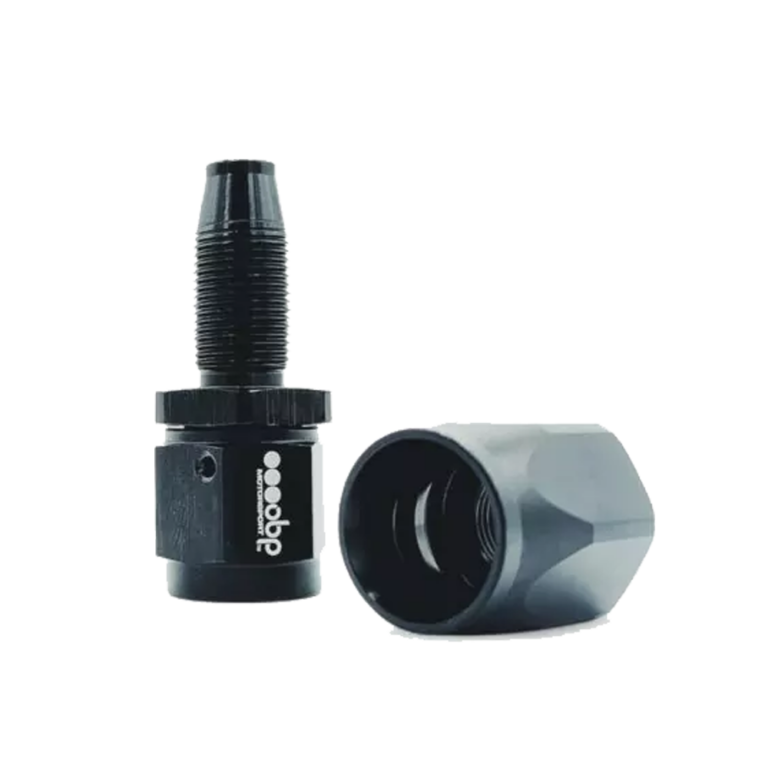 OBP Straight CPE Fuel Hose End Fitting - Black 02