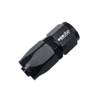 OBP Straight CPE Fuel Hose End Fitting - Black