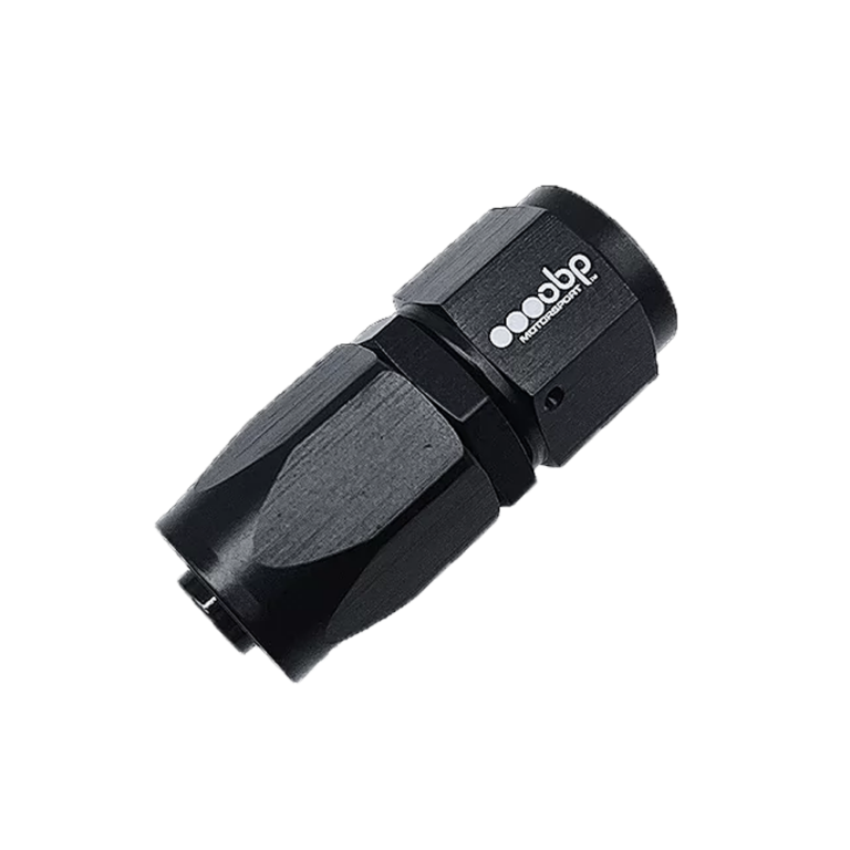 OBP Straight CPE Fuel Hose End Fitting - Black