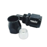 OBP Straight PTFE Fuel Hose End Fitting - Black 03