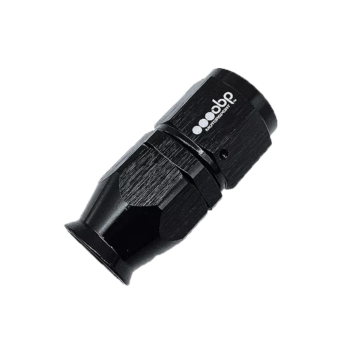 OBP Straight PTFE Fuel Hose End Fitting - Black