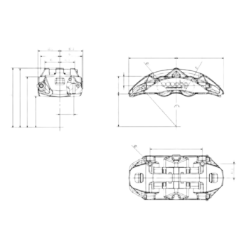 OBP Street Series SSO 4 Pot Brake Calipers (Pair) - 01
