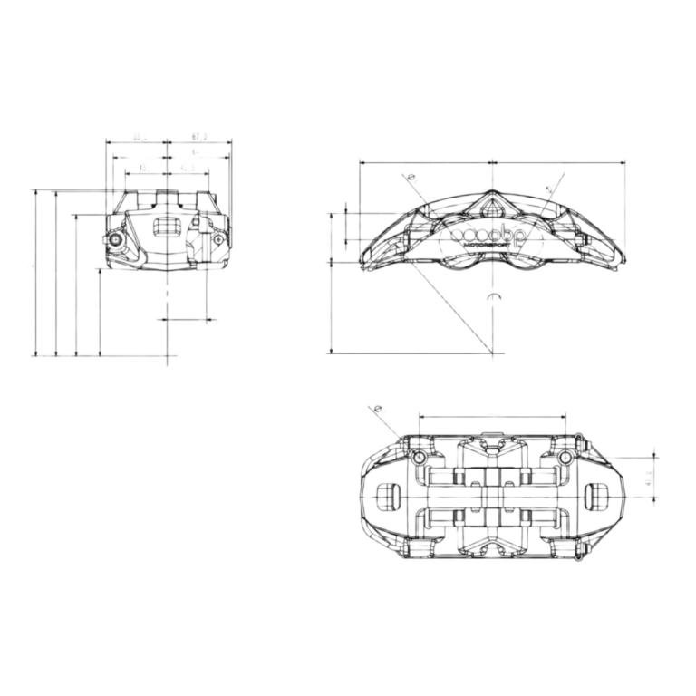 OBP Street Series SSO 4 Pot Brake Calipers (Pair) - 01