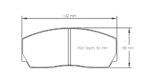 PAGID RSL 29 Racing Brake Pads - Shape 1361 - Dimensions