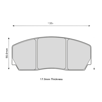 PBS Brakes Pro Track Brake Pads - Dimensions 03