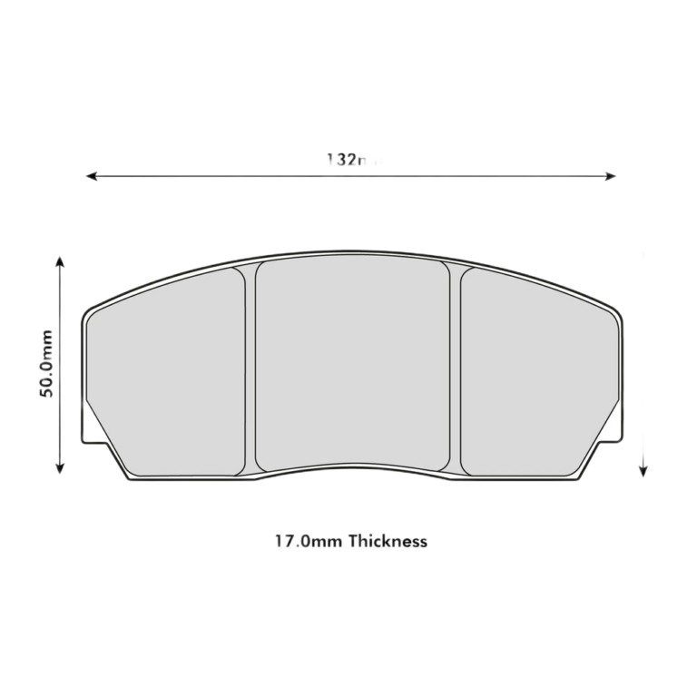 PBS Brakes Pro Track Brake Pads - Dimensions 03