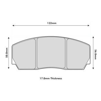 PBS Brakes ProComp R Brake Pads - Dimensions 132mm
