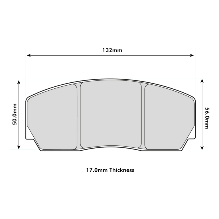 PBS Brakes ProComp R Brake Pads - Dimensions 132mm