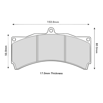 PBS Brakes ProComp S1 Brake Pads - Dimensions 01