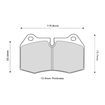 PBS Brakes ProComp S1 Brake Pads - Dimensions 02
