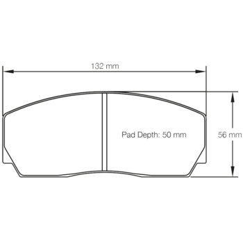 Pagid RSH Racing Brake Pads (Shape 1361) - Dimensions