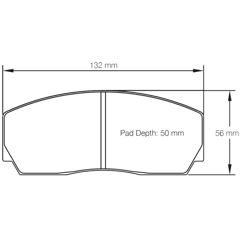 Pagid RSH Racing Brake Pads (Shape 1361) - Dimensions