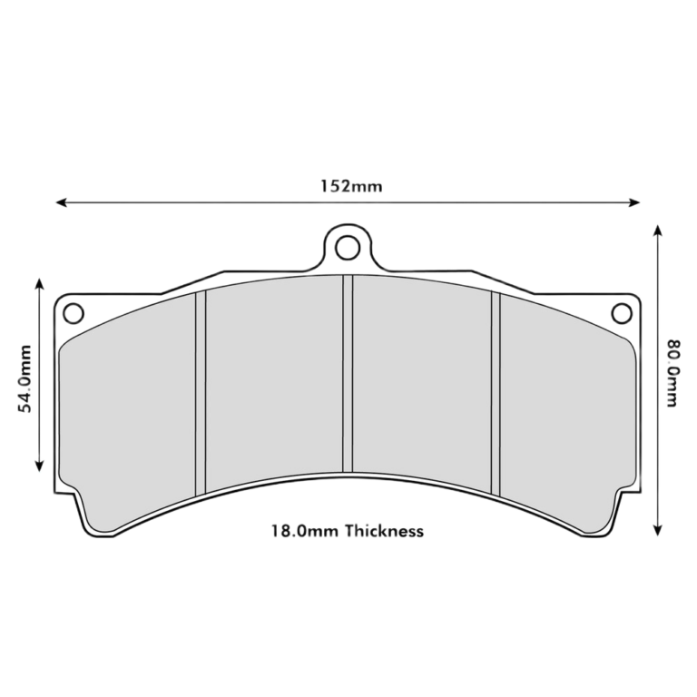 Pagid RSL Racing Brake Pads - Shape 1904 - Dimensions